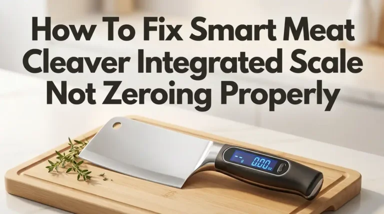 How To Fix Smart Meat Cleaver Integrated Scale Not Zeroing Properly?