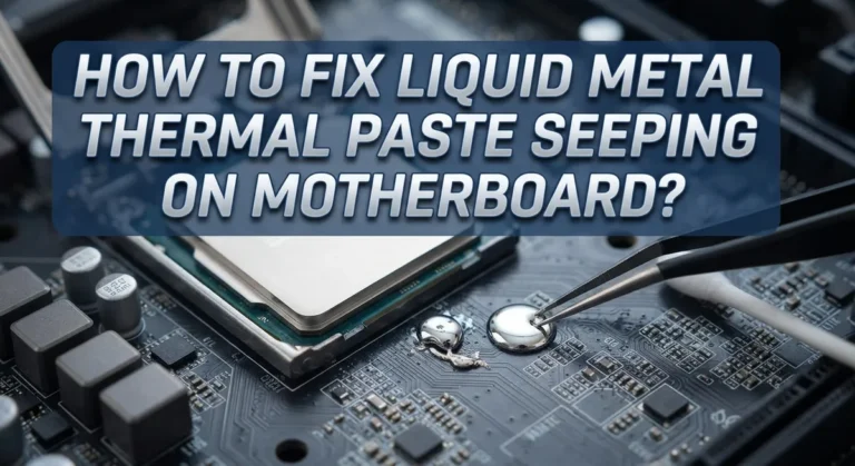 How To Fix Liquid Metal Thermal Paste Seeping On Motherboard?