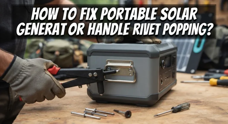 How To Fix Portable Solar Generator Handle Rivet Popping?