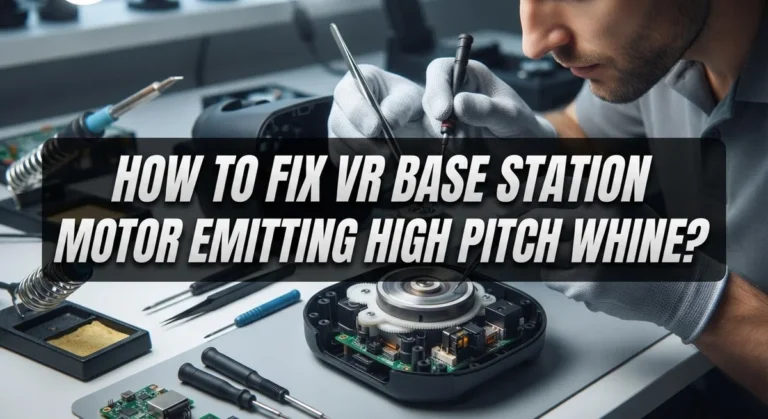How To Fix VR Base Station Motor Emitting High Pitch Whine?